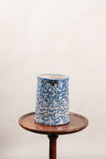 Load image into Gallery viewer, Antique Blue + White Spongeware Milk Pitcher
