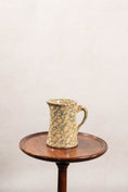 Load image into Gallery viewer, Antique Stoneware Yellowwear + Blue Spongeware Pitcher
