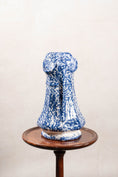 Load image into Gallery viewer, 19th Century Antique Victorian Ironstone Blue + White Spongeware Pitcher
