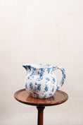 Load image into Gallery viewer, Vintage Blue + White Spongeware Pitcher by Bybee
