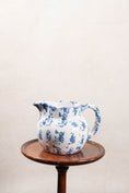 Load image into Gallery viewer, Vintage Blue + White Spongeware Pitcher by Bybee
