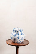 Load image into Gallery viewer, Vintage Blue + White Spongeware Pitcher by Bybee
