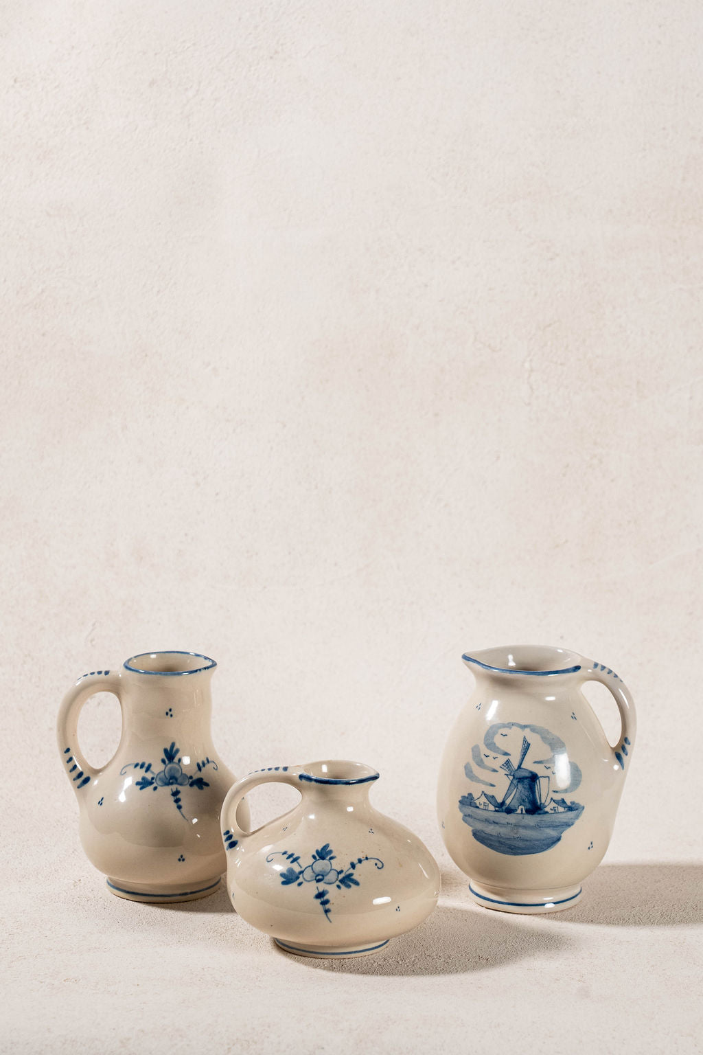 SET of 3 | Vintage Zenith Delph Pottery Pitchers