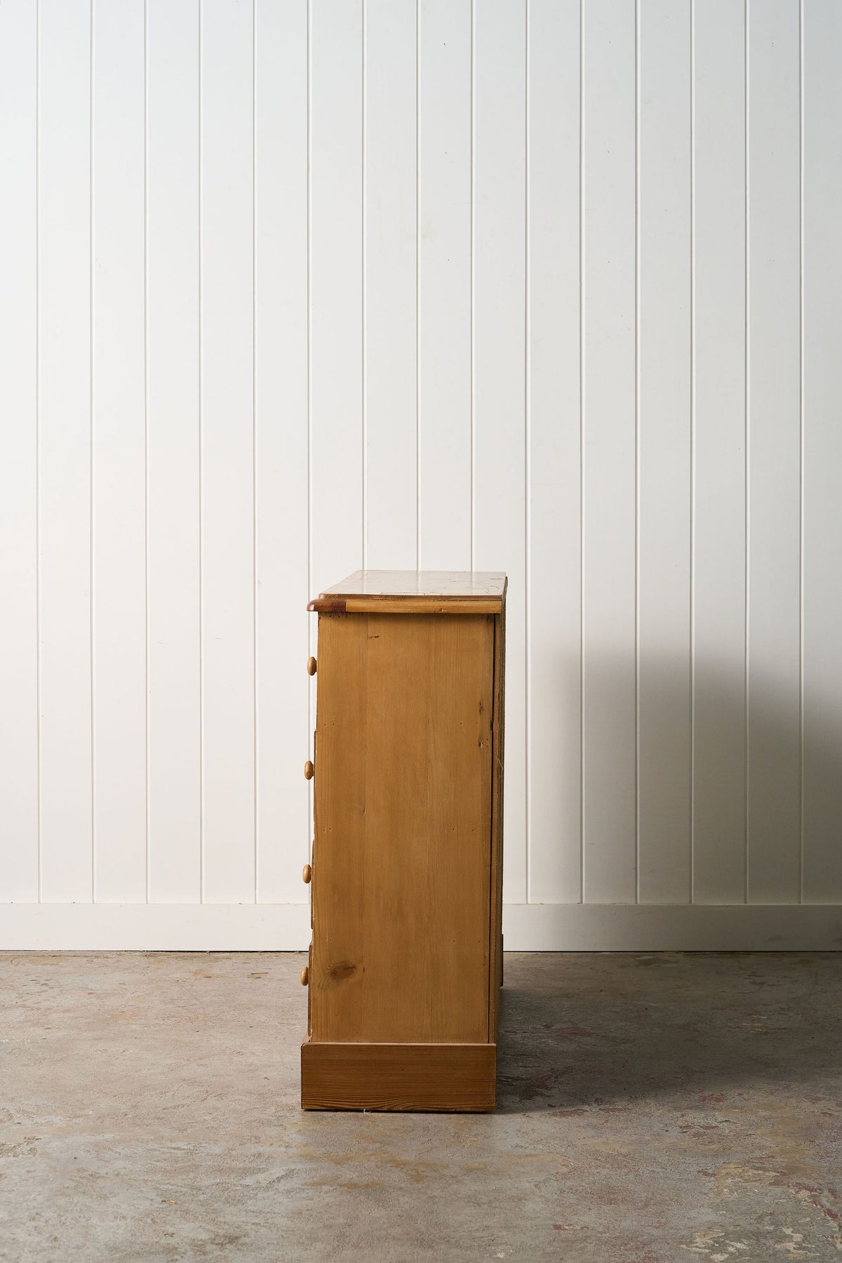 Antique English Pitch Pine 16-Drawer Apothecary Cabinet
