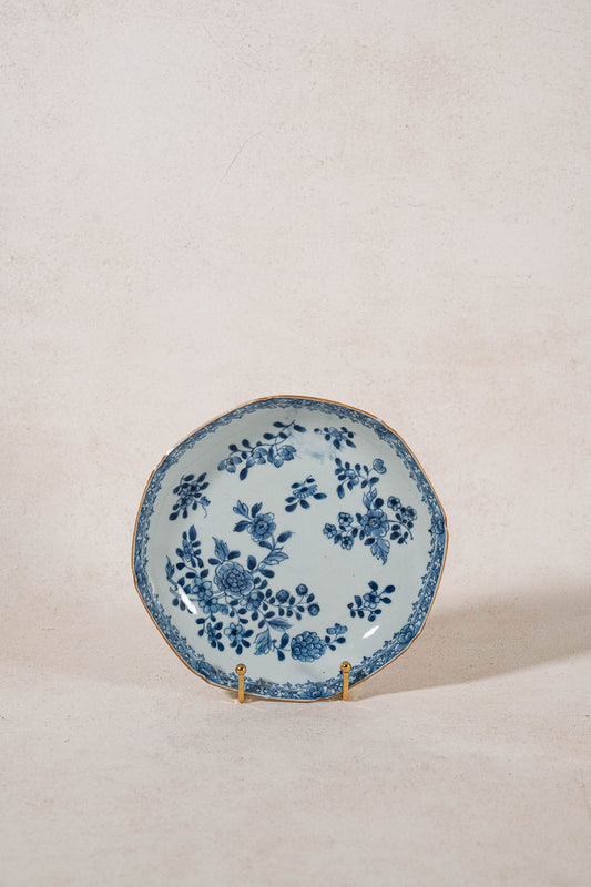 18th Century Chinese Export Floral Plate / Shallow Bowl (c. 1780)