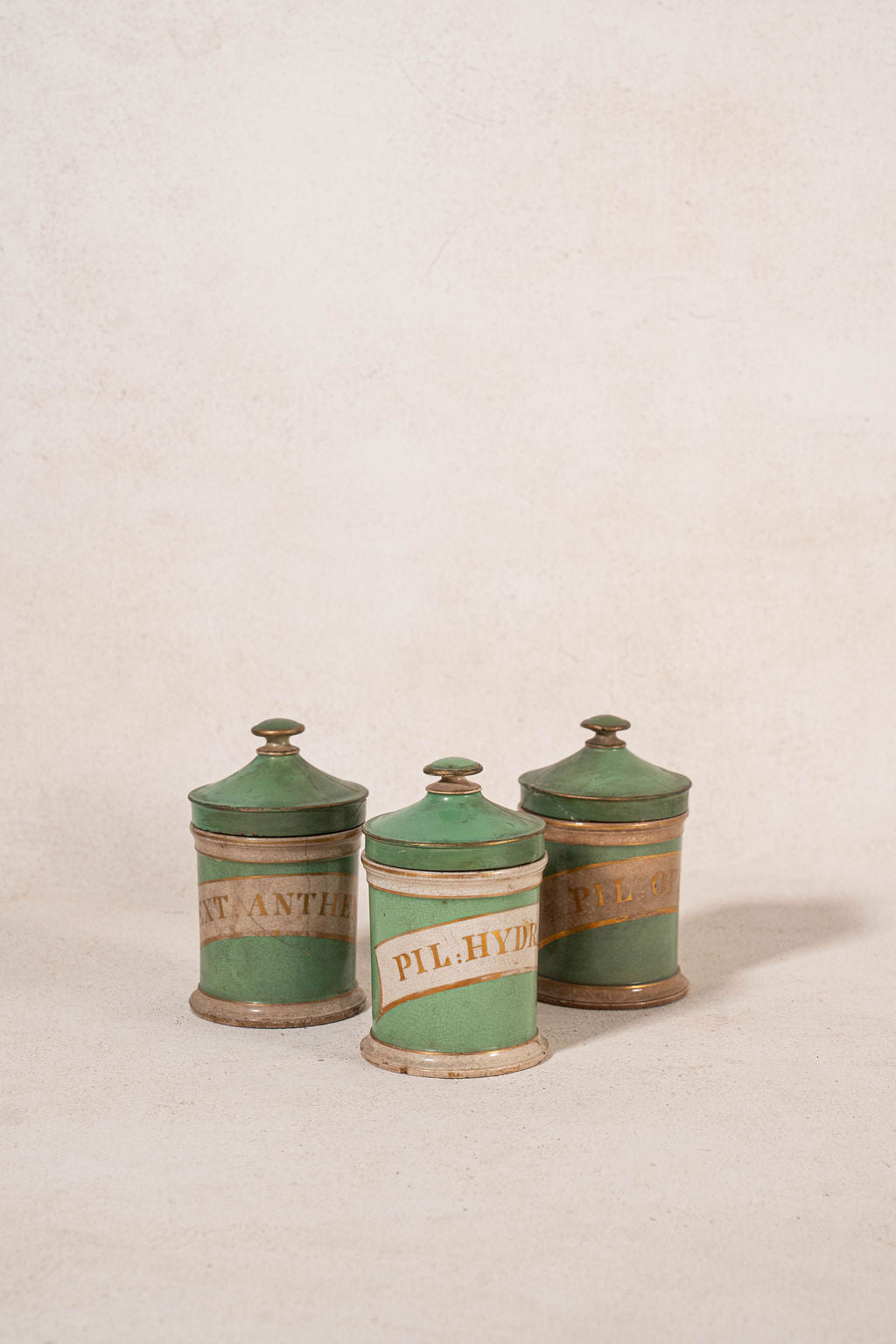 SET of 3 | Stoneware Apothecary Jars