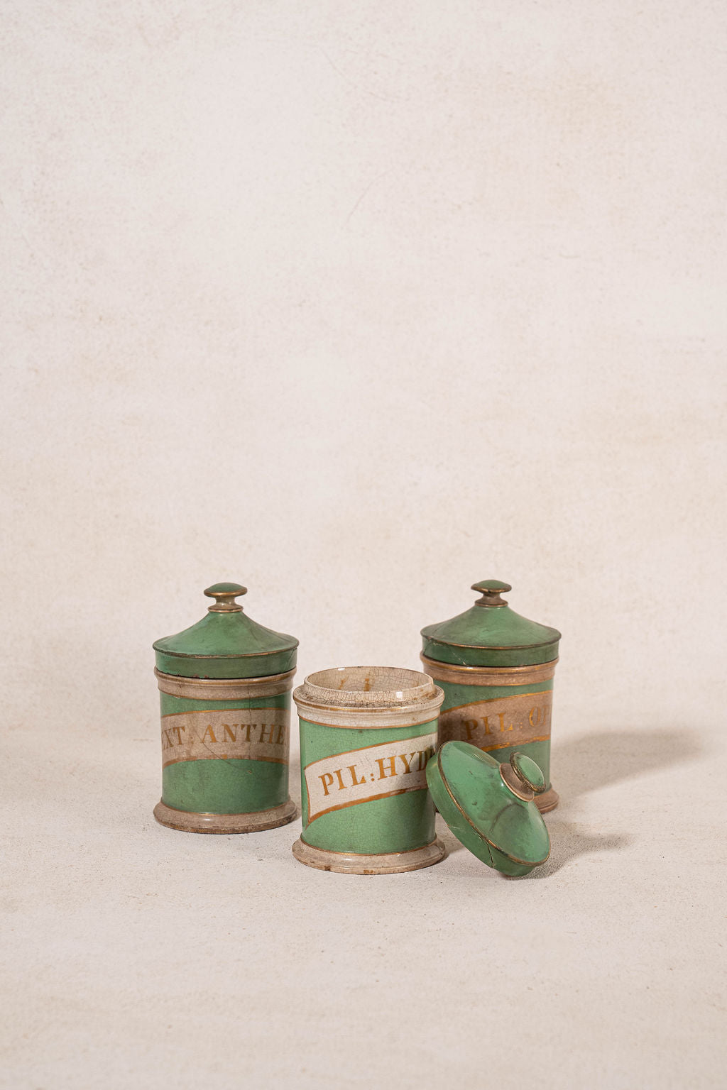 SET of 3 | Stoneware Apothecary Jars