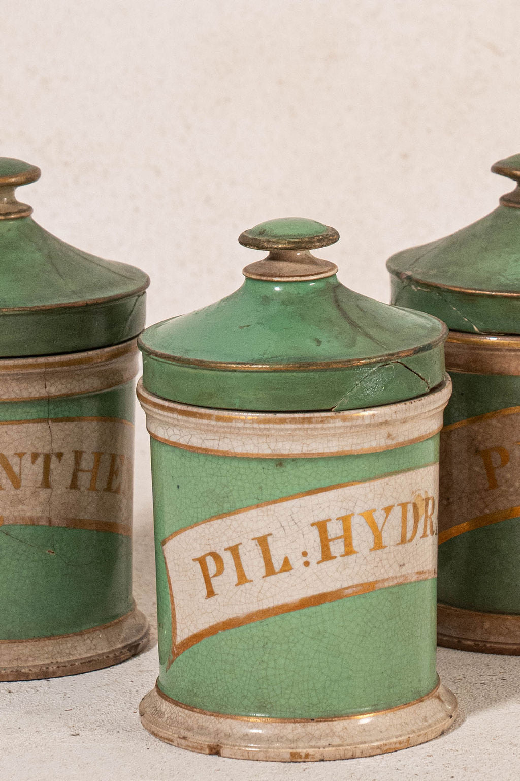 SET of 3 | Stoneware Apothecary Jars