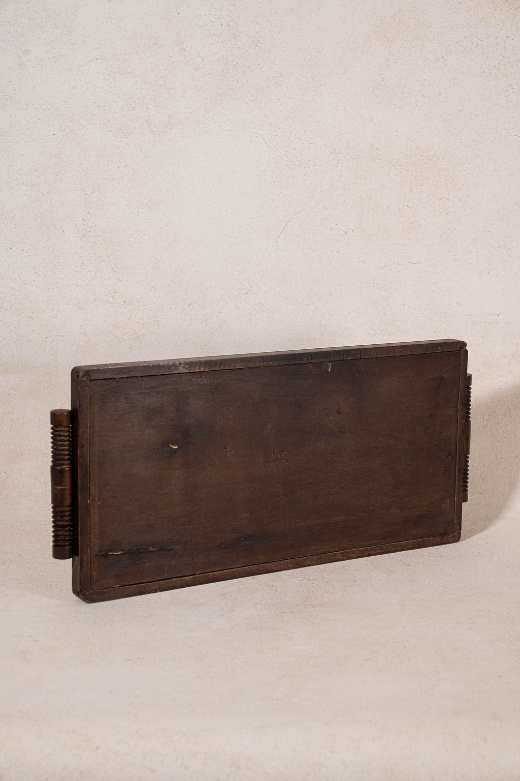 Antique English Oak Tray with Ribbed Handles