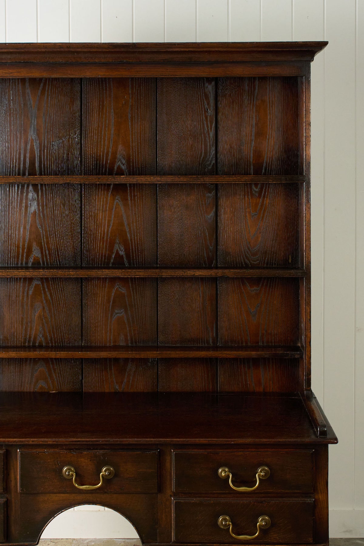 19th Century English Oak Pot Cupboard with Topper