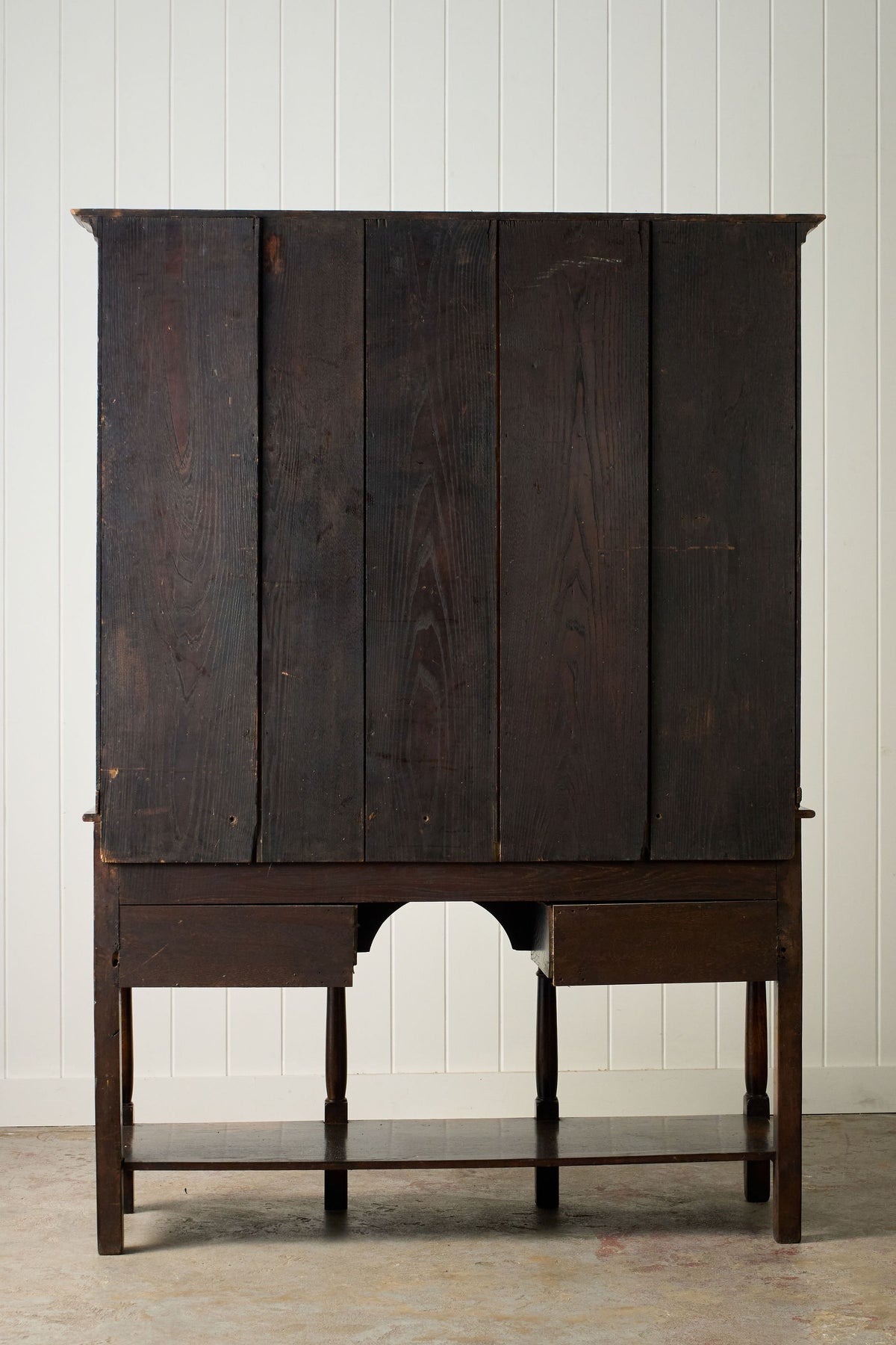 19th Century English Oak Pot Cupboard with Topper