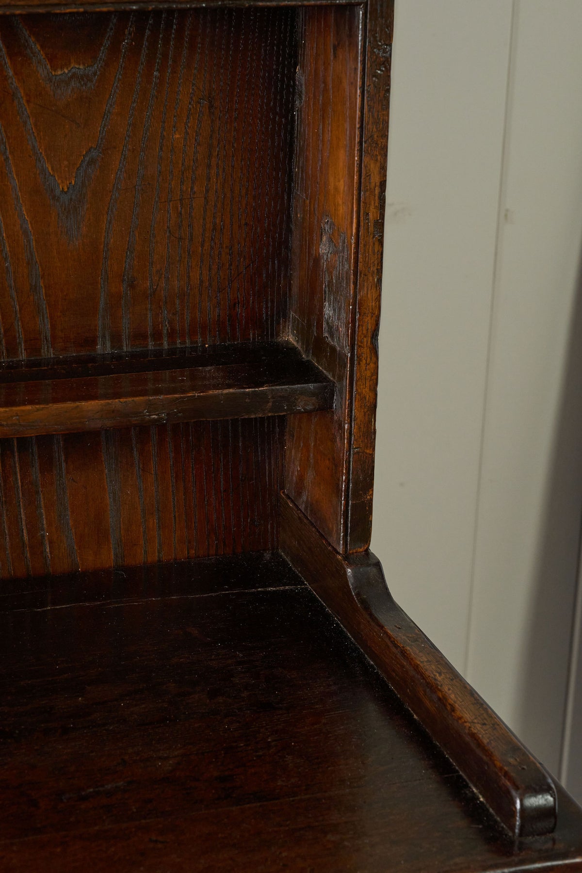 19th Century English Oak Pot Cupboard with Topper