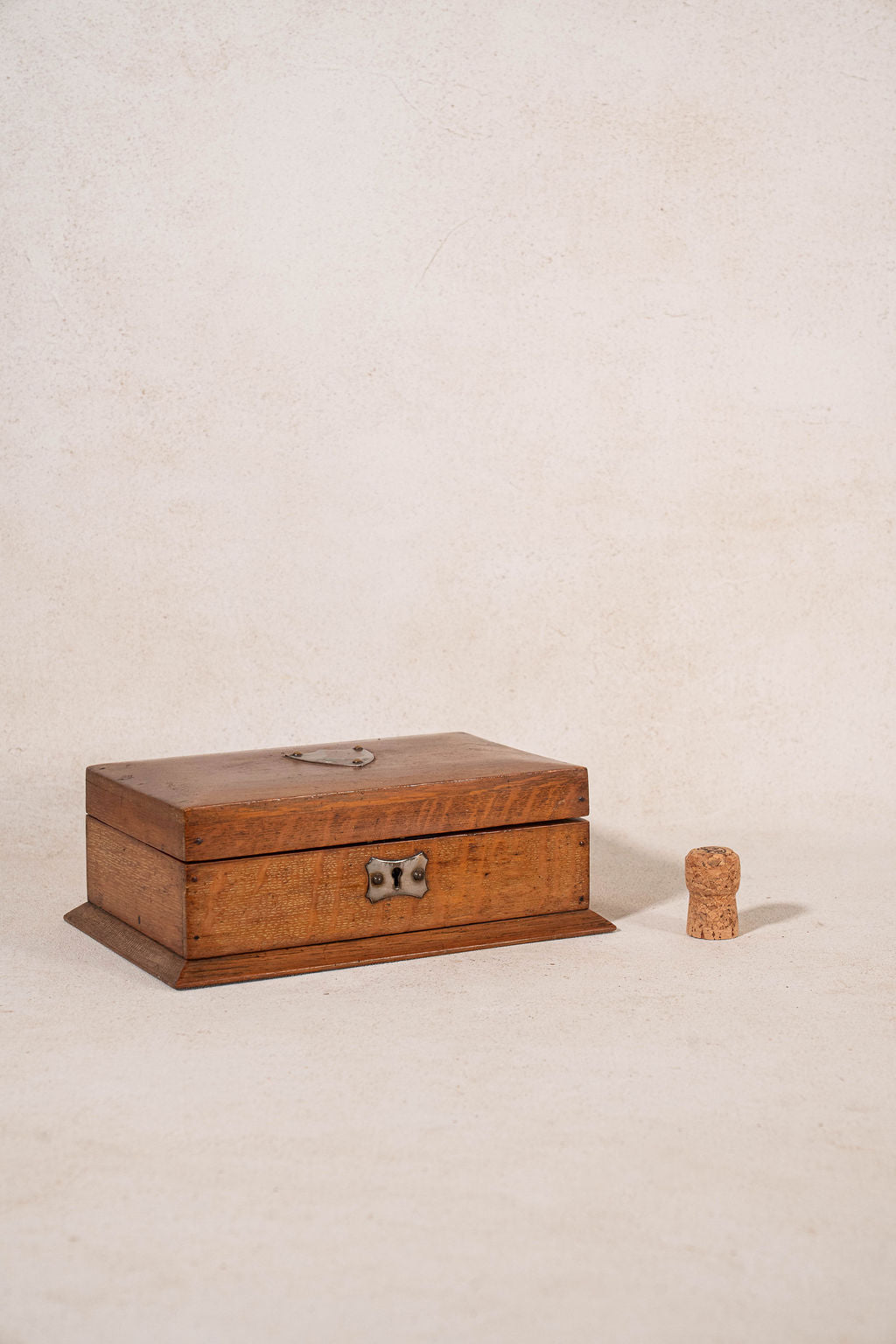 Antique Oak Box with Shield