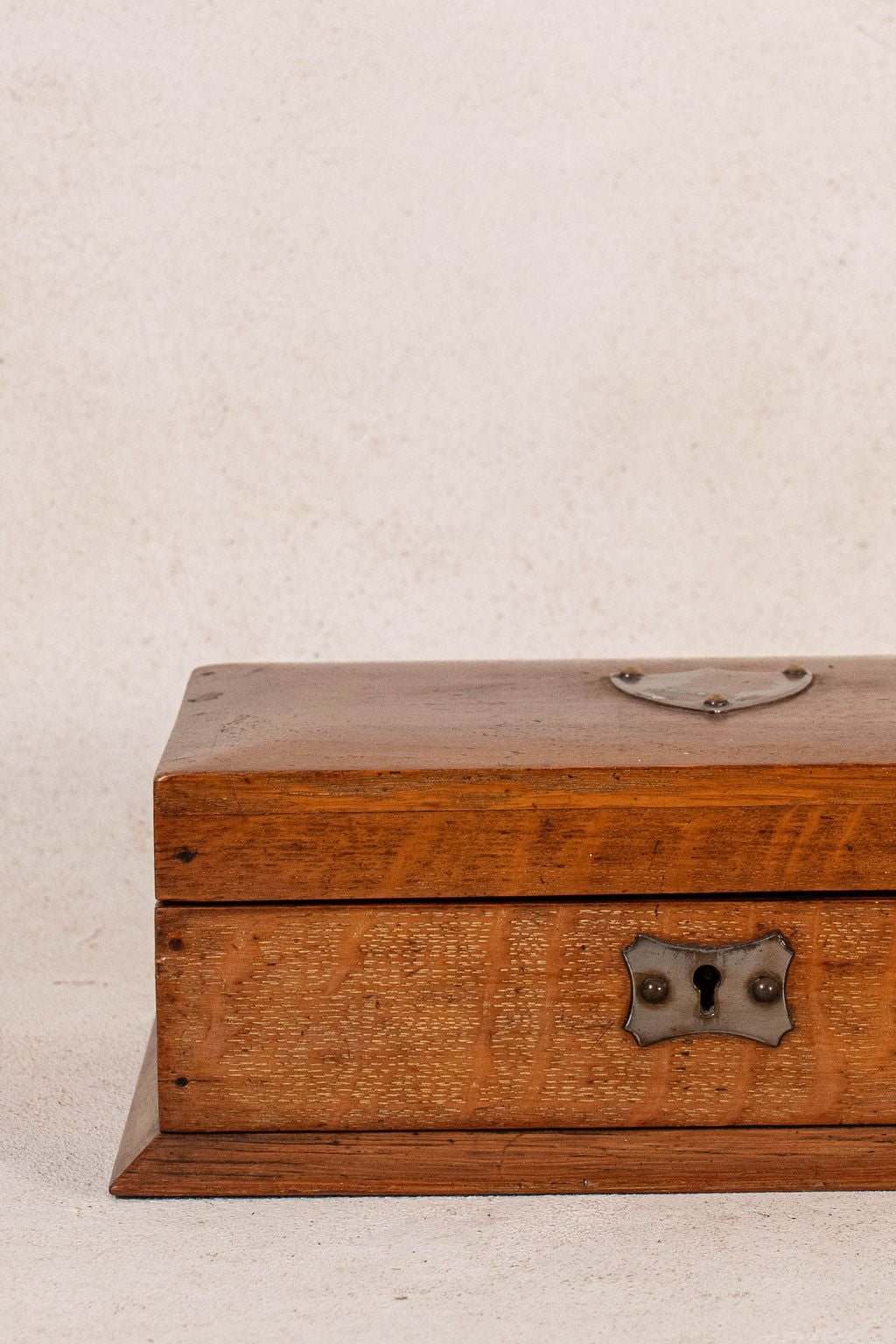 Antique Oak Box with Shield
