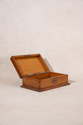 Load image into Gallery viewer, Antique Oak Box with Shield
