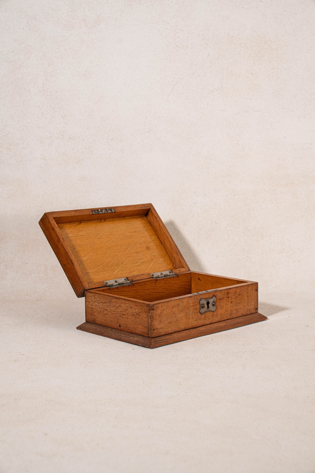 Antique Oak Box with Shield