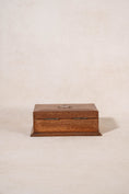 Load image into Gallery viewer, Antique Oak Box with Shield
