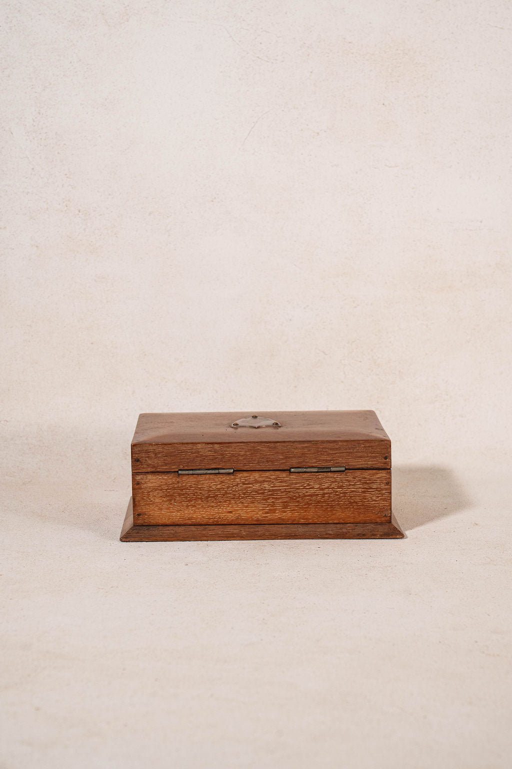 Antique Oak Box with Shield
