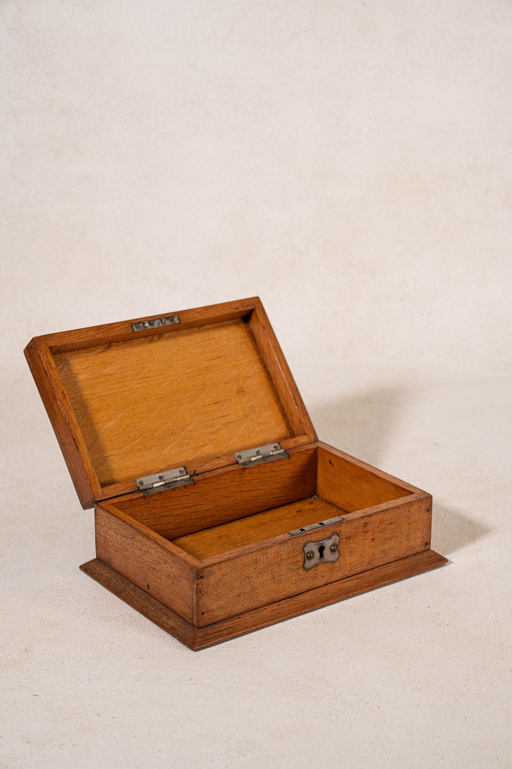 Antique Oak Box with Shield