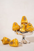 Load image into Gallery viewer, SET of 11 | Vintage Yellow Gold Silk Hand-Embellished Ornaments
