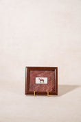 Load image into Gallery viewer, PAIR of Vintage British Collector’s Cigarette Jockey Card | Custom Float Mount on Antique Red Marbled Book in Vintage Frame
