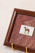 Load image into Gallery viewer, PAIR of Vintage British Collector’s Cigarette Jockey Card | Custom Float Mount on Antique Red Marbled Book in Vintage Frame
