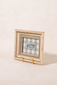 Load image into Gallery viewer, Vintage British Collector’s Cigarette ‘Salmon’ Fish Card | Custom Float Mount on Chelsea Textiles Check Fabric in Vintage Frame
