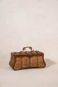 Load image into Gallery viewer, Antique Woven Sewing Box with Top Handle
