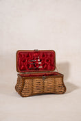 Load image into Gallery viewer, Antique Woven Sewing Box with Top Handle
