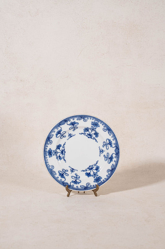 SET of 7 | Antique Burley & Co. Chicago x Copeland Plates in ‘Verbena’ Pattern (c. 1883)
