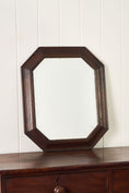 Load image into Gallery viewer, Antique English Octagonal Oak Mirror with Beveled Glass (c. 1930)
