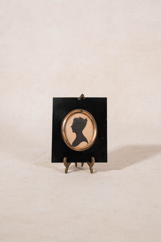 19th Century Silhouette Portrait Of Young Lady