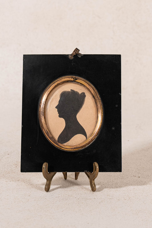 19th Century Silhouette Portrait Of Young Lady