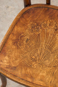 Load image into Gallery viewer, Vintage Bentwood Bistro Chair with Floral Carved Seat
