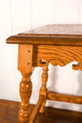 Load image into Gallery viewer, Antique Oak Joint Stool with Interesting Apron
