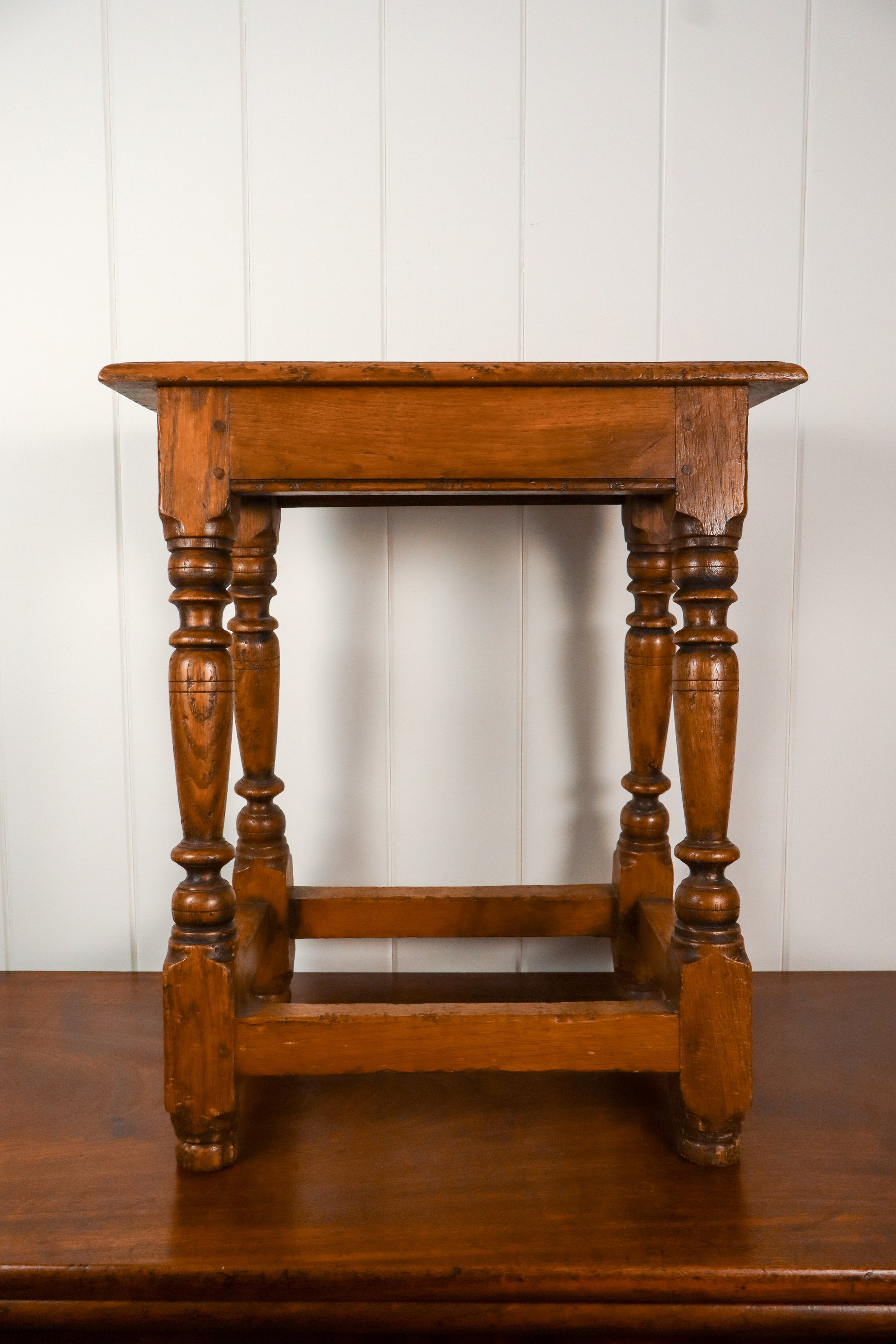 Antique English Oak Joint Stool