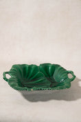 Load image into Gallery viewer, Copeland (c. 1860-1875) Green Majolica Overlapping Large Leaf Server
