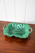 Load image into Gallery viewer, Copeland (c. 1860-1875) Green Majolica Overlapping Large Leaf Server
