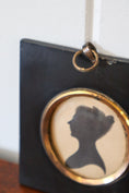 Load image into Gallery viewer, 19th Century Silhouette Portrait Of Lady With Bun

