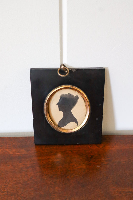 19th Century Silhouette Portrait Of Lady With Bun