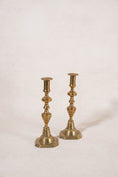 Load image into Gallery viewer, PAIR Vintage 10”H Brass Candlesticks

