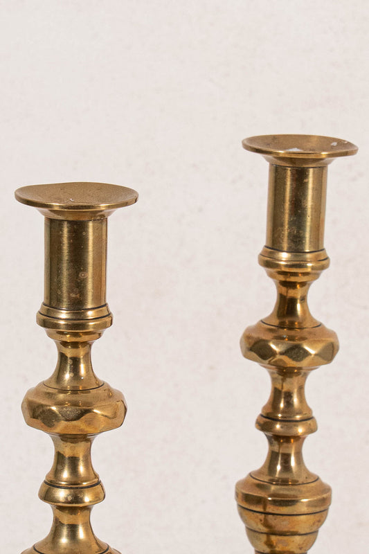 PAIR Vintage 10”H Brass Candlesticks