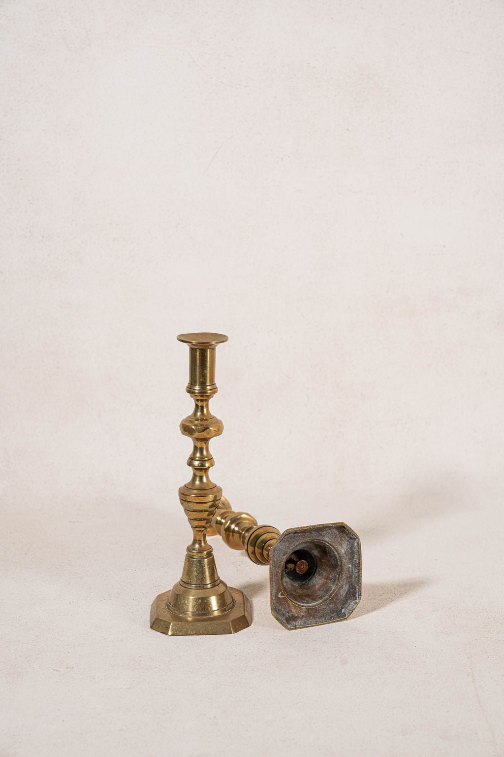 PAIR Vintage 10”H Brass Candlesticks
