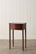Load image into Gallery viewer, Antique English Mahogany Two-Drawer Side/Bedside Table

