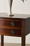 Load image into Gallery viewer, Antique English Mahogany Two-Drawer Side/Bedside Table
