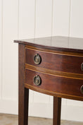 Load image into Gallery viewer, Antique English Mahogany Two-Drawer Side/Bedside Table
