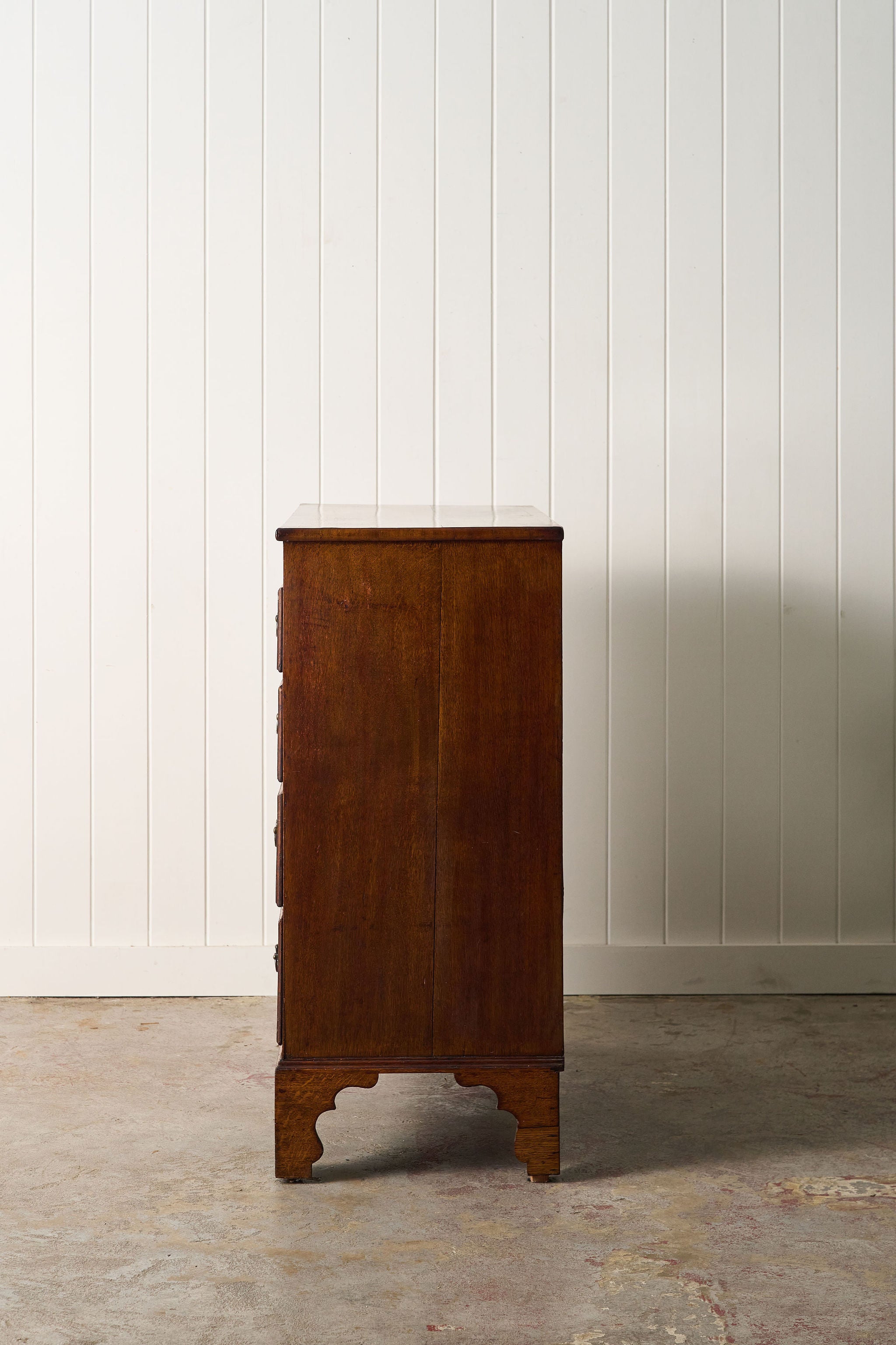 19th Century Oak And Mahogany Crossbanded Two Over Three Chest Of Drawers