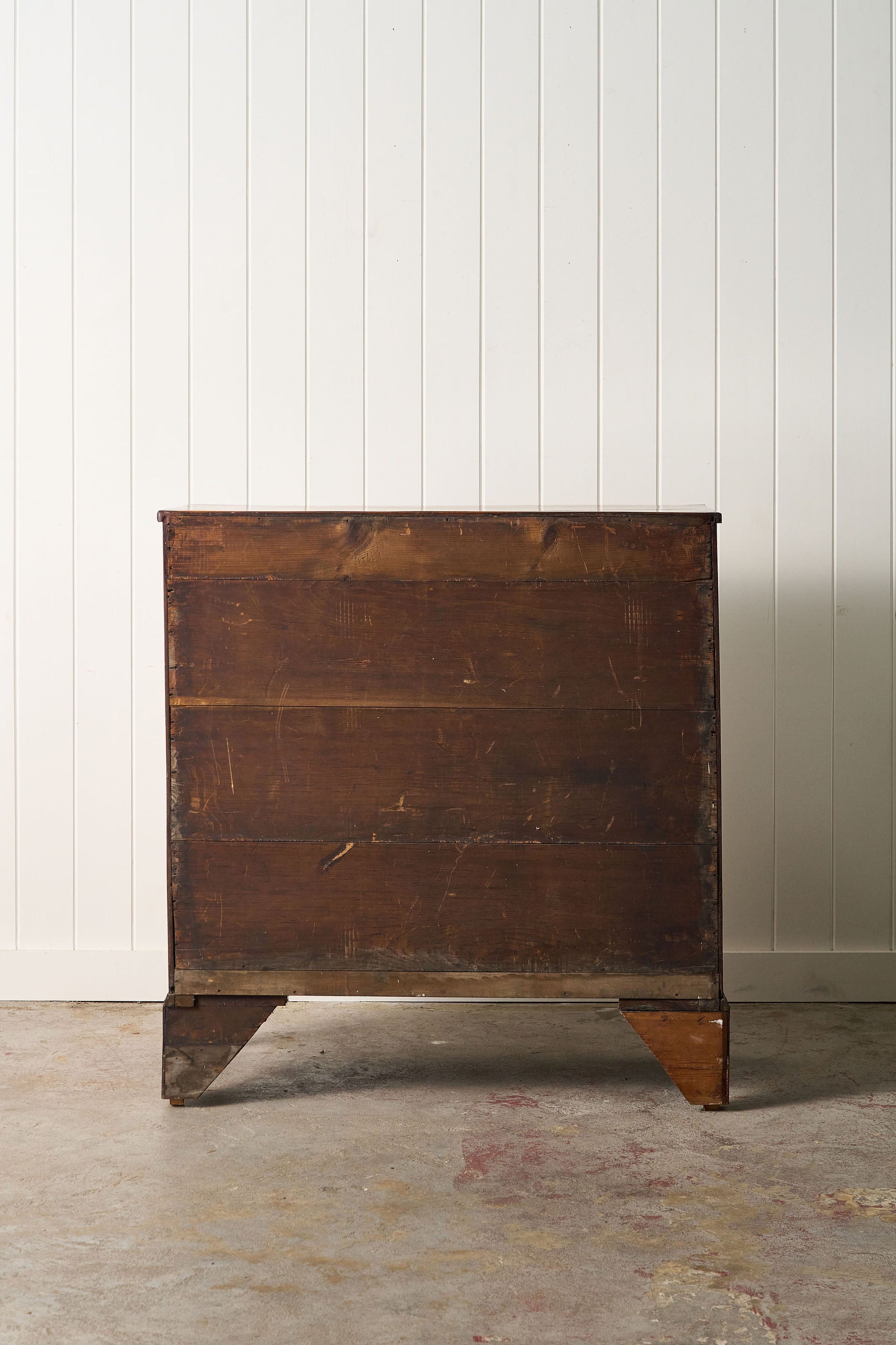 19th Century Oak And Mahogany Crossbanded Two Over Three Chest Of Drawers