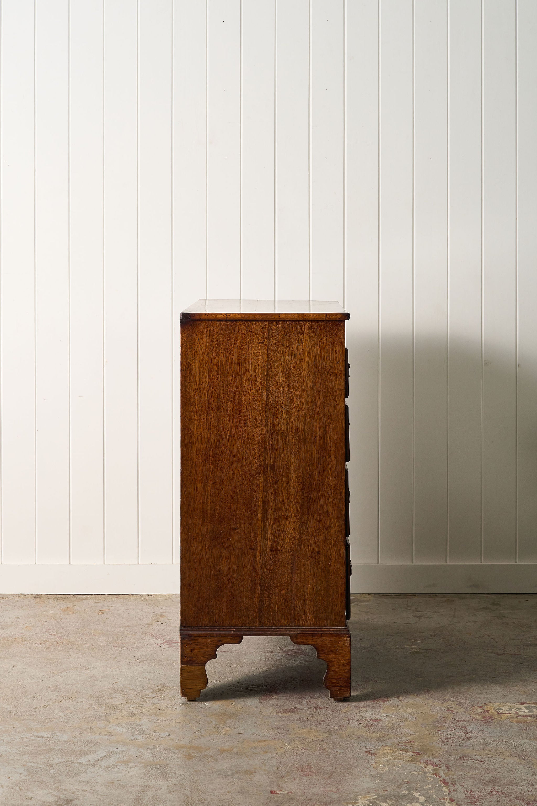 19th Century Oak And Mahogany Crossbanded Two Over Three Chest Of Drawers