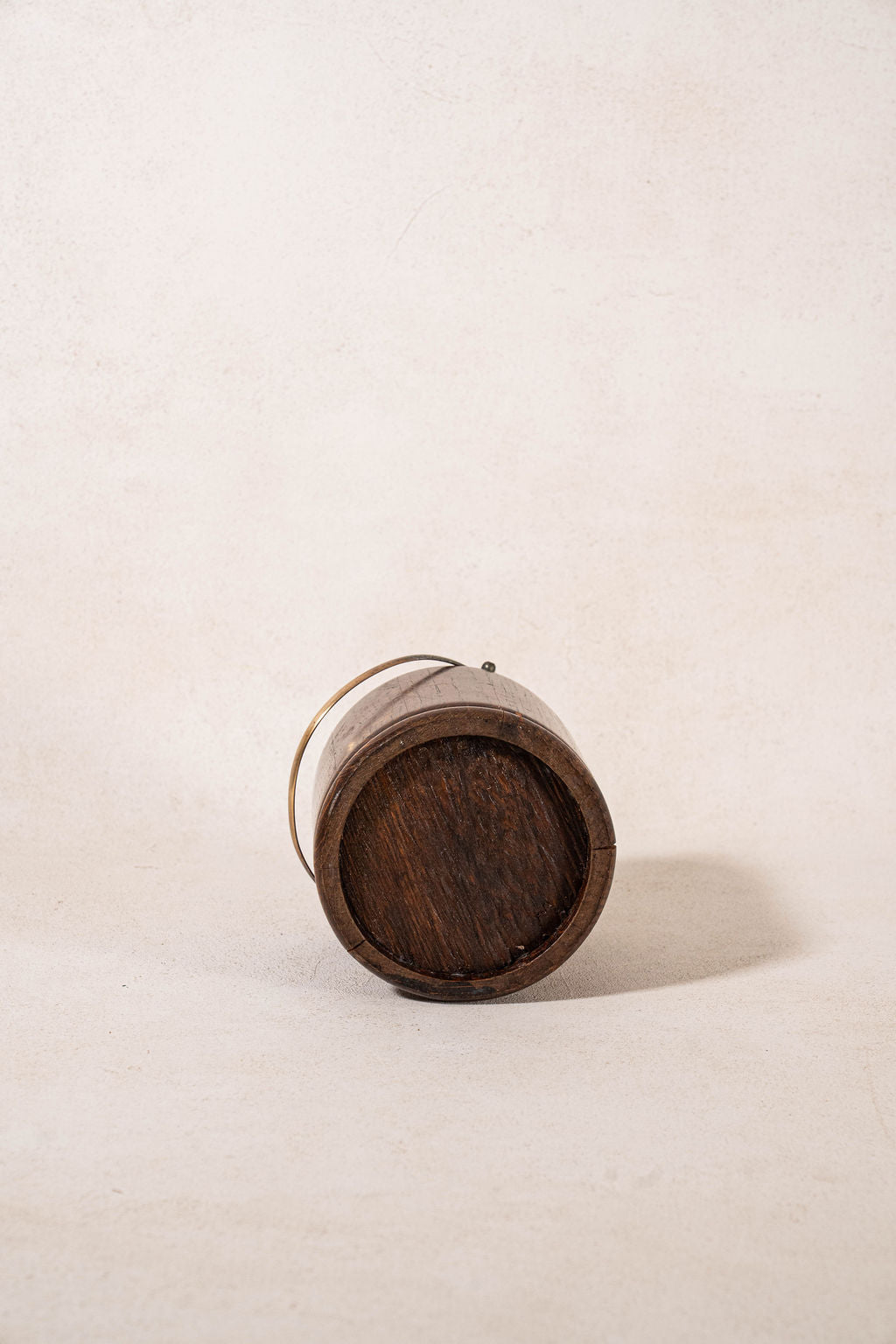 19th Century English Oak Biscuit Barrel with Silver Plate Shield